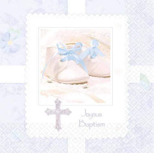 Tiny Blessings Blue Baptism Luncheon Napkins, 16 Count