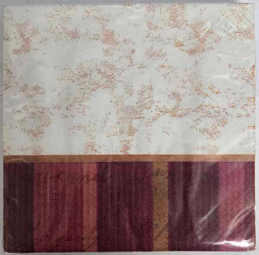 Merlot Stripe Luncheon Napkins, 16 Count