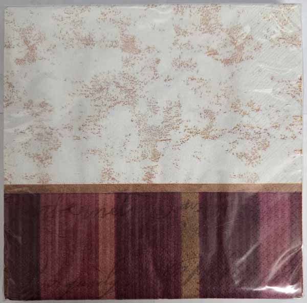 Merlot Stripe Luncheon Napkins, 16 Count