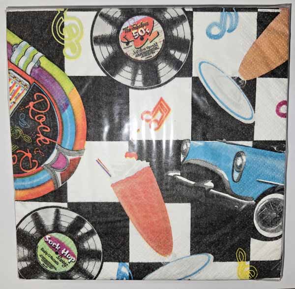 Sock Hop Luncheon Napkins, 16 Pack