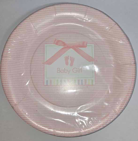 Baby Soft Pink 9-Inch Plates, 8 Count
