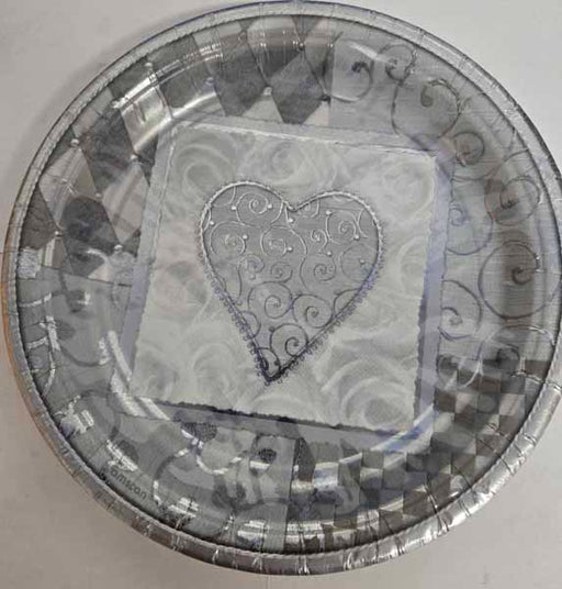 Platinum Wedding 8-Inch Plates, 8 Count