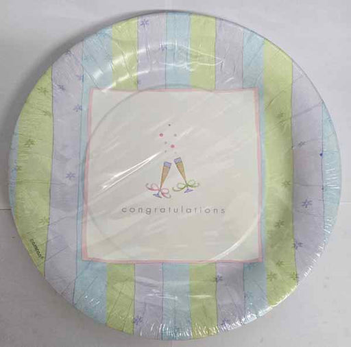 Congratulations 10.5-Inch Party Plates, 8 Count