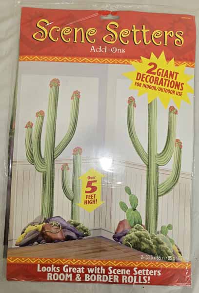 Cactus Scene Setter Decorations, 2 Pack