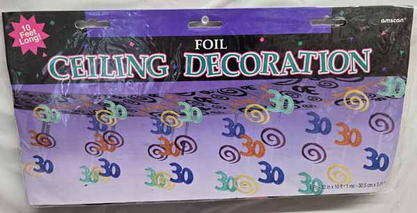 Oh No... The Big 30 Ceiling Decoration