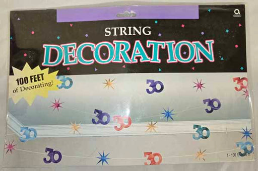 30th Birthday String Decoration, 100 ft