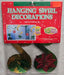 Holiday Classic Christmas Hanging Swirl Decorations, 15 Pack