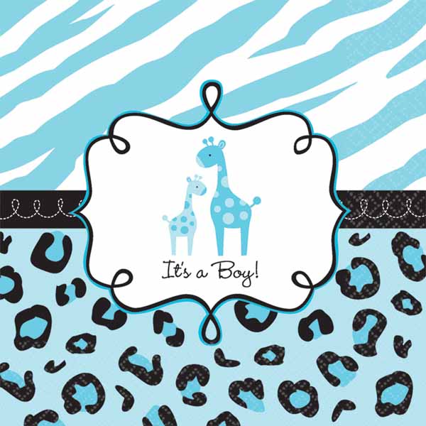 Sweet Safari Boy Luncheon Napkins, 36 Count