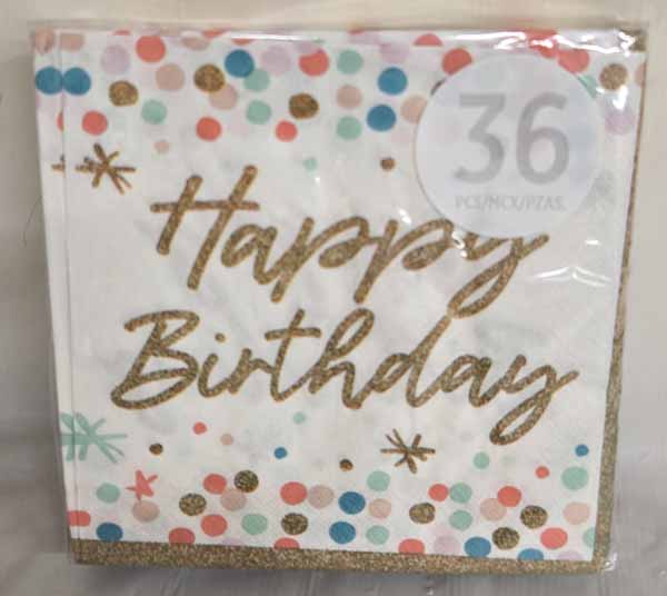 Big Wish Birthday Luncheon Napkins, 36 Count