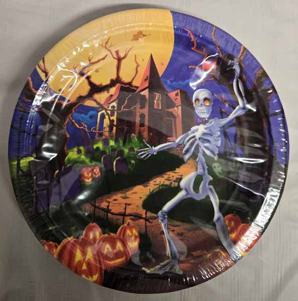 Spooky Hollow 7-Inch Halloween Plates, 18 Count