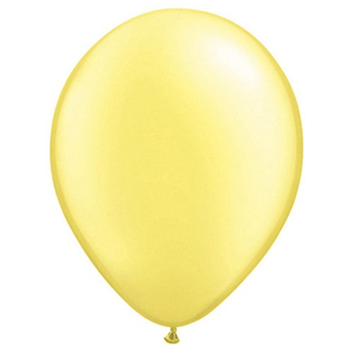 Qualatex Pearl Lemon Chiffon 16″ Latex Balloons
