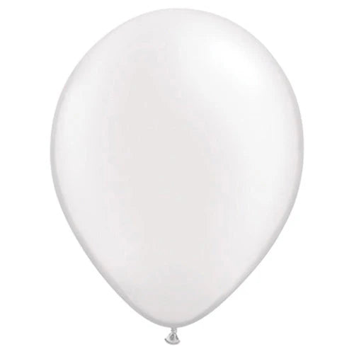 Qualatex Pearl White 16″ Latex Balloons (50/Pk)