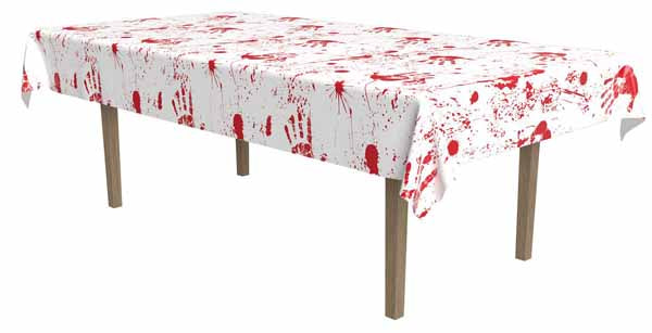 Bloody Handprints Halloween Tablecover