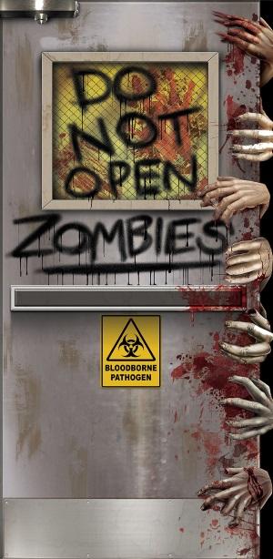 ZOMBIES LAB DOOR COVER 1/PK