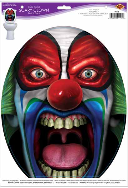 UNDER THE LID SCARY CLOWN PEEL N PLACE