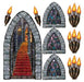 STAIRWAY TORCH AND WINDOWS PROPS (9PK)