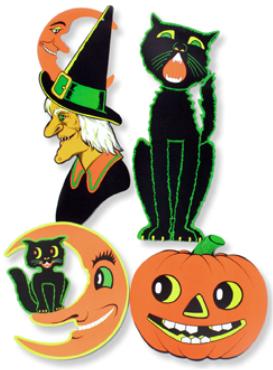 Halloween Cutout Decorations, 4 Pack