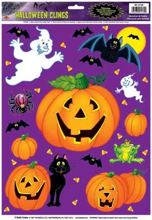 Pumpkin Patch Halloween Window Clings, 12 Count