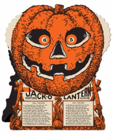 Jack-O'-Lantern Fortune Wheel Halloween Game, 9 x 7.5 Inches