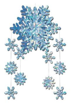 22-Inch 3D Snowflake Mobile