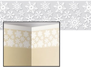 Snowflake Border Decoration, 24 Inches x 30 Feet