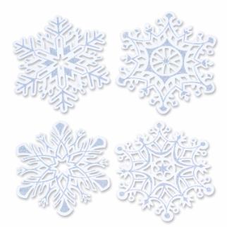 14-Inch Glittered Snowflake Cutouts