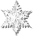 24-Inch Metallic Silver Snowflake Decoration