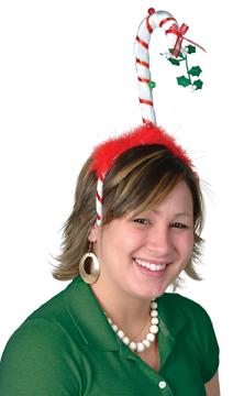 Mistletoe Candy Cane Christmas Bopper Headband