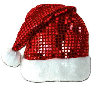 Sequin-Sheen Santa Hat, 1 Per Package