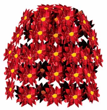24-Inch Poinsettia Cascade Christmas Decoration