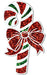 16" Prismatic Candy Cane Christmas Cutout