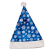 Metallic Blue Santa Hat, One Size