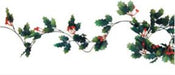 Holly & Berry Christmas Garland, 6 ft