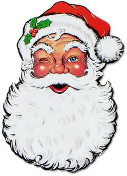 26-Inch Santa Face Christmas Decoration