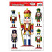Nutcracker Christmas Clings, 5 per Sheet