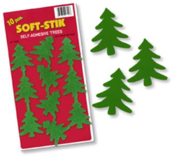 Soft Stik Christmas Tree Silhouettes, 10 Pack