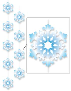 Snowflake Stringer Decoration, 6 ft 6 in