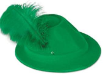 Green Velour Alpine Hat