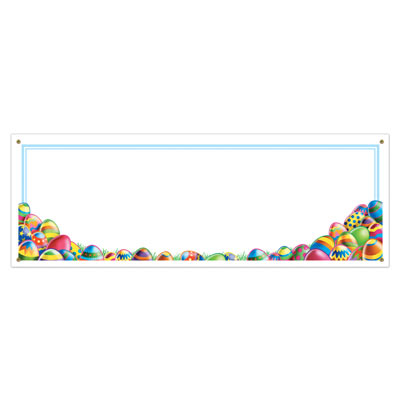 EASTER EGG HUNT SIGN BANNER 5' X 21"