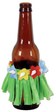 Assorted Color Drink Hula Skirts, 4 Pack