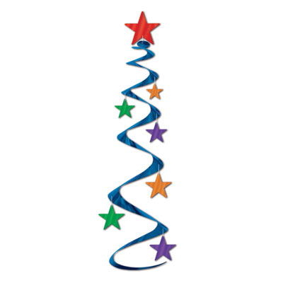 STAR WHIRLS (3 PK) MULTI COLOR 30"