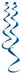 Blue Metallic Twirly Whirlys Hanging Decorations, 6 Pack