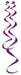 Purple Twirly Whirlys Metallic Decorations, 6 Pack