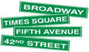 4"X24" NYC STREET NAME CUTOUTS 4/PKG