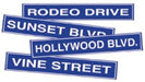 4"X24" HOLLYWOOD 4/P STREET SIGN CUTOUTS