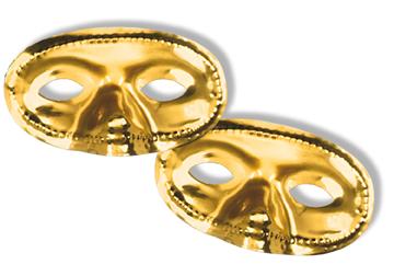 Gold Metallic Half Mask