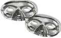 Silver Metallic Half Mask