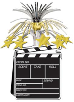Movie Set Clapboard Centerpiece, 1 Pack