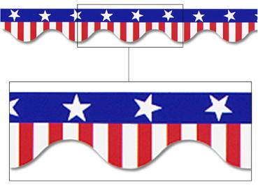 Patriotic Border Trim, 37 ft per Package