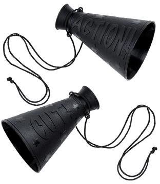 Action! Cut! Megaphone Party Prop, 6 Inch